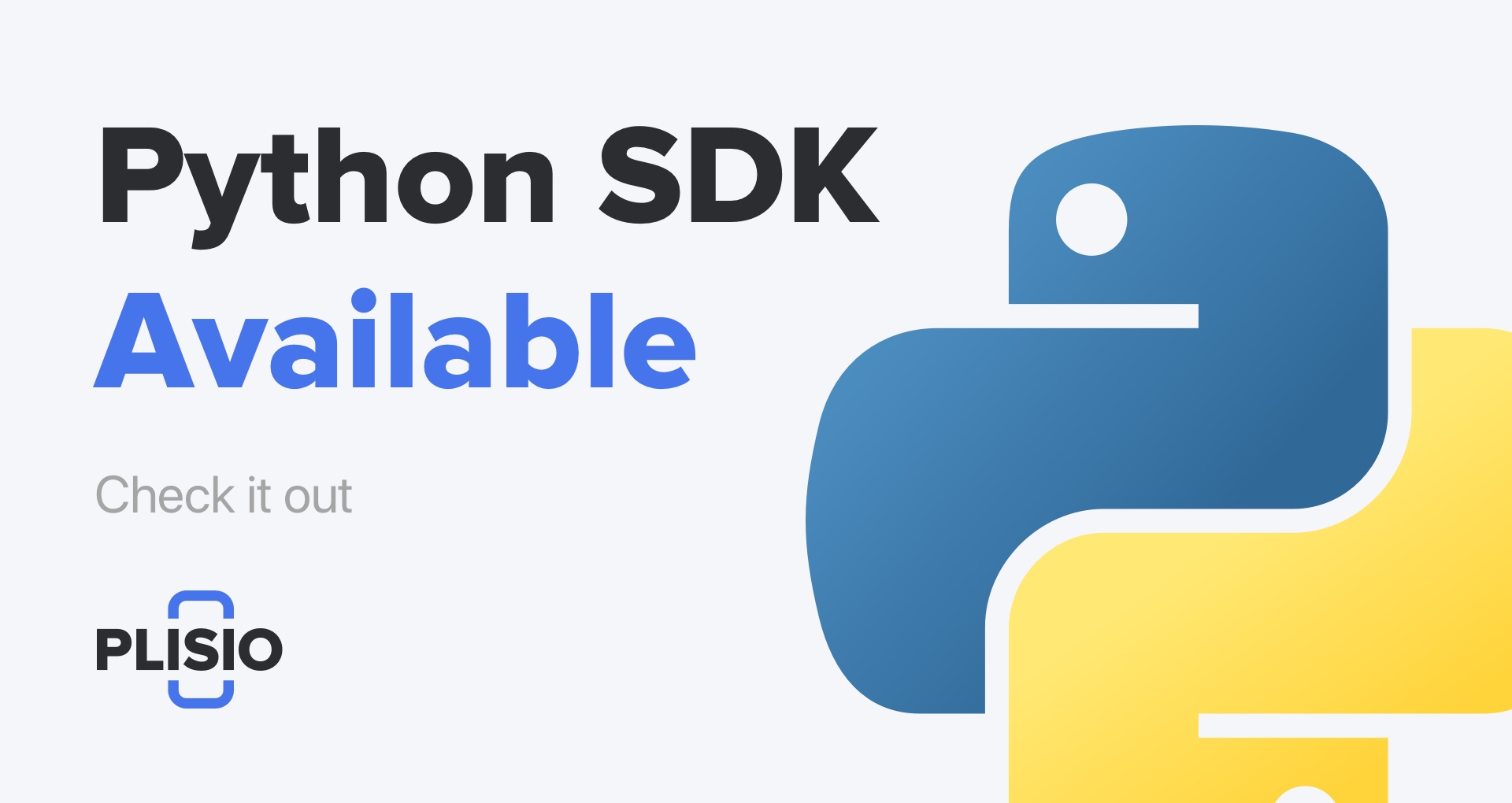 Python SDK متاح الآن. تحقق من ذلك!
