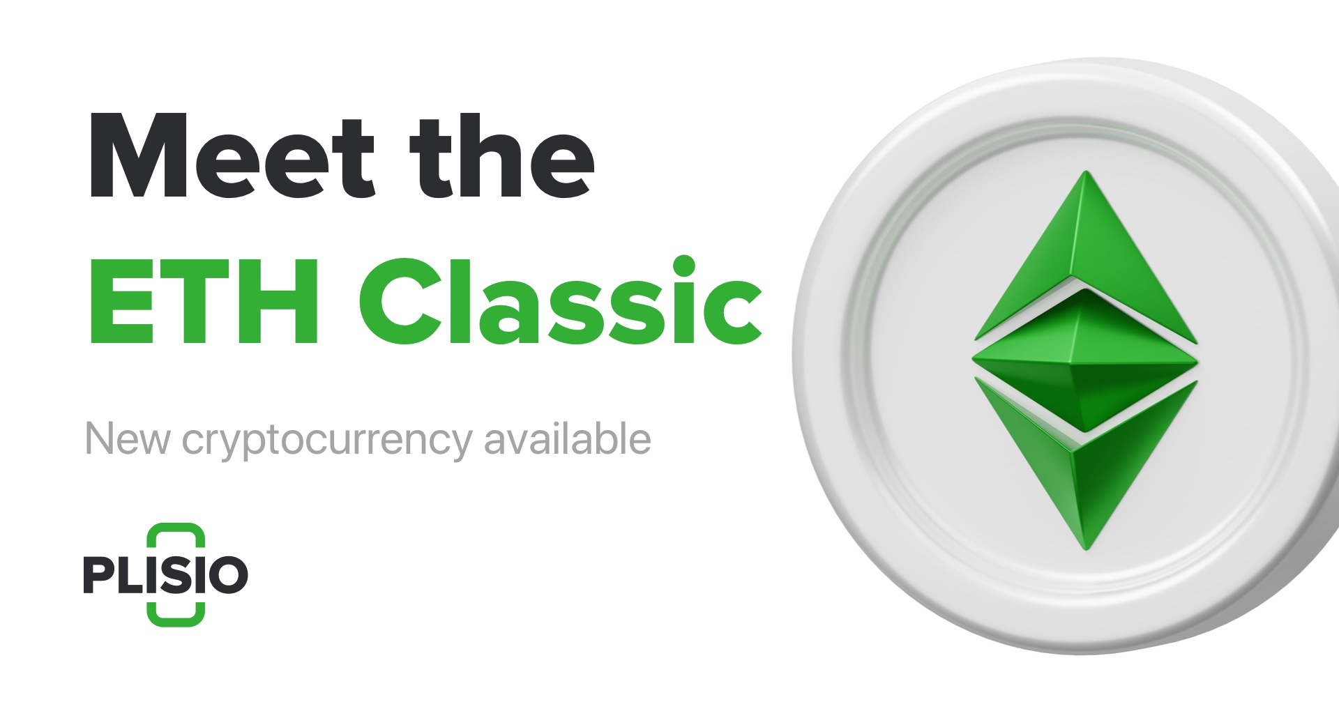 Ethereum Classic có sẵn. Tiền điện tử mới!