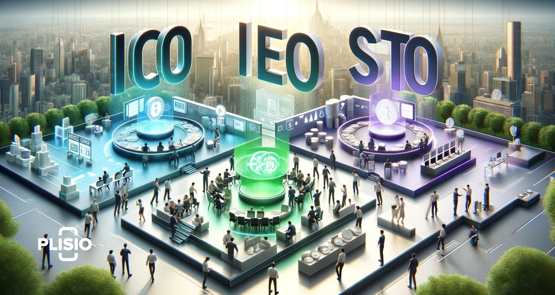 Каковы различия между ICO, IEO и STO?