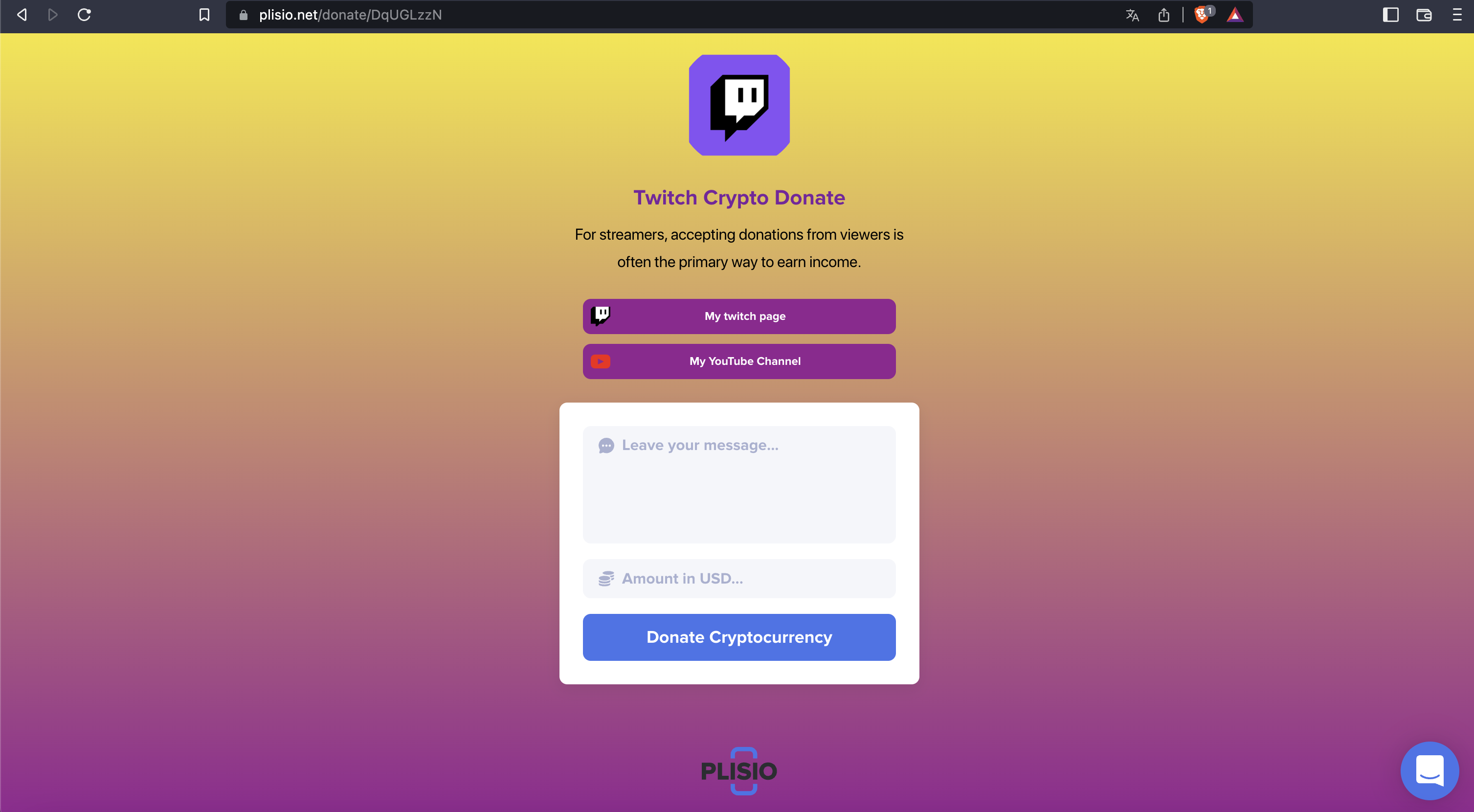 สร้างหน้าบริจาค Twitch