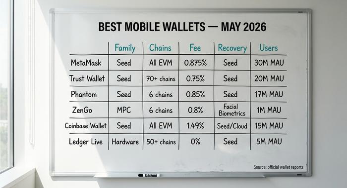 Carteiras de criptomoedas para dispositivos móveis